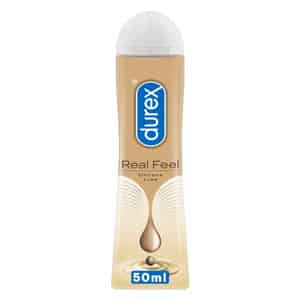 Durex Real Feel Long-lasting Lubricant - 50ml- Silicone Lube Lasts 3x Longer Vs Water-based Lube