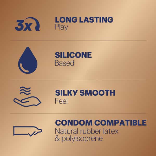 Durex Real Feel Long-Lasting Lubricant - 50Ml- Silicone Lube Lasts 3X Longer Vs Water-Based Lube