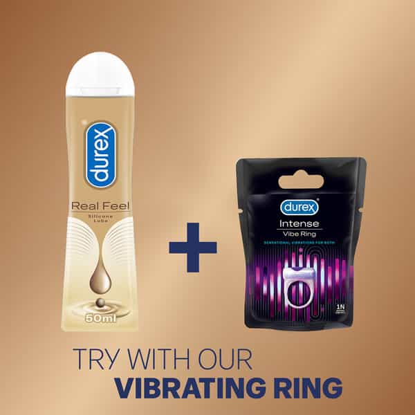 Durex Real Feel Long-Lasting Lubricant - 50Ml- Silicone Lube Lasts 3X Longer Vs Water-Based Lube