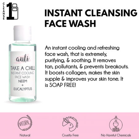 Auli Take A Chill Cooling Refreshing Rejuvenating Oil And Sweat Control Face Wash - 100ml