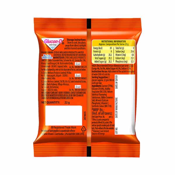 Glucon-D Tangy Orange Powder 22 G
