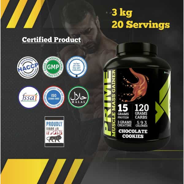 Bigflex Prime Mass Gainer (Chocolate Cookies) (3 Kg)