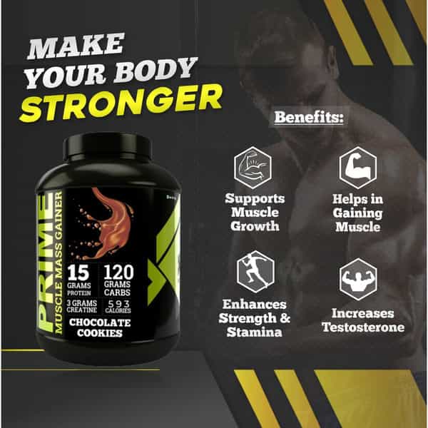 Bigflex Prime Mass Gainer (Chocolate Cookies) (3 Kg)