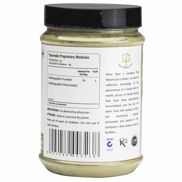 Bixa Botanical Kalmegh Powder (Andrographis) Natural Liver Tonic | Liver Detox 200G