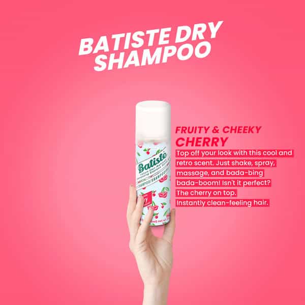 Batiste Instant Hair Refresh Dry Shampoo - Fruity & Cheeky Cherry - 50Ml