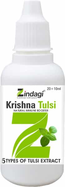 Zindagi Krishna Tulsi Liquid Drops - Punch Tulsi Extract |Immuinity - 30Ml