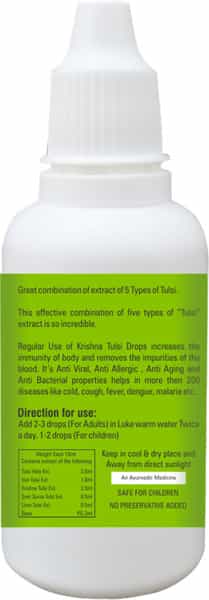 Zindagi Krishna Tulsi Liquid Drops - Punch Tulsi Extract |Immuinity - 30Ml