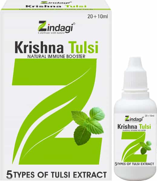 Zindagi Krishna Tulsi Liquid Drops - Punch Tulsi Extract |Immuinity - 30Ml
