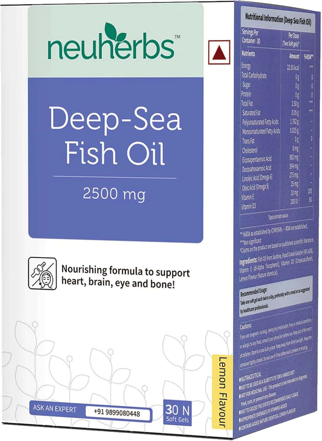 Buy NEUHERBS DEEP SEA FISH OIL 60 SOFTGELS Online & Get Upto 60 OFF at PharmEasy