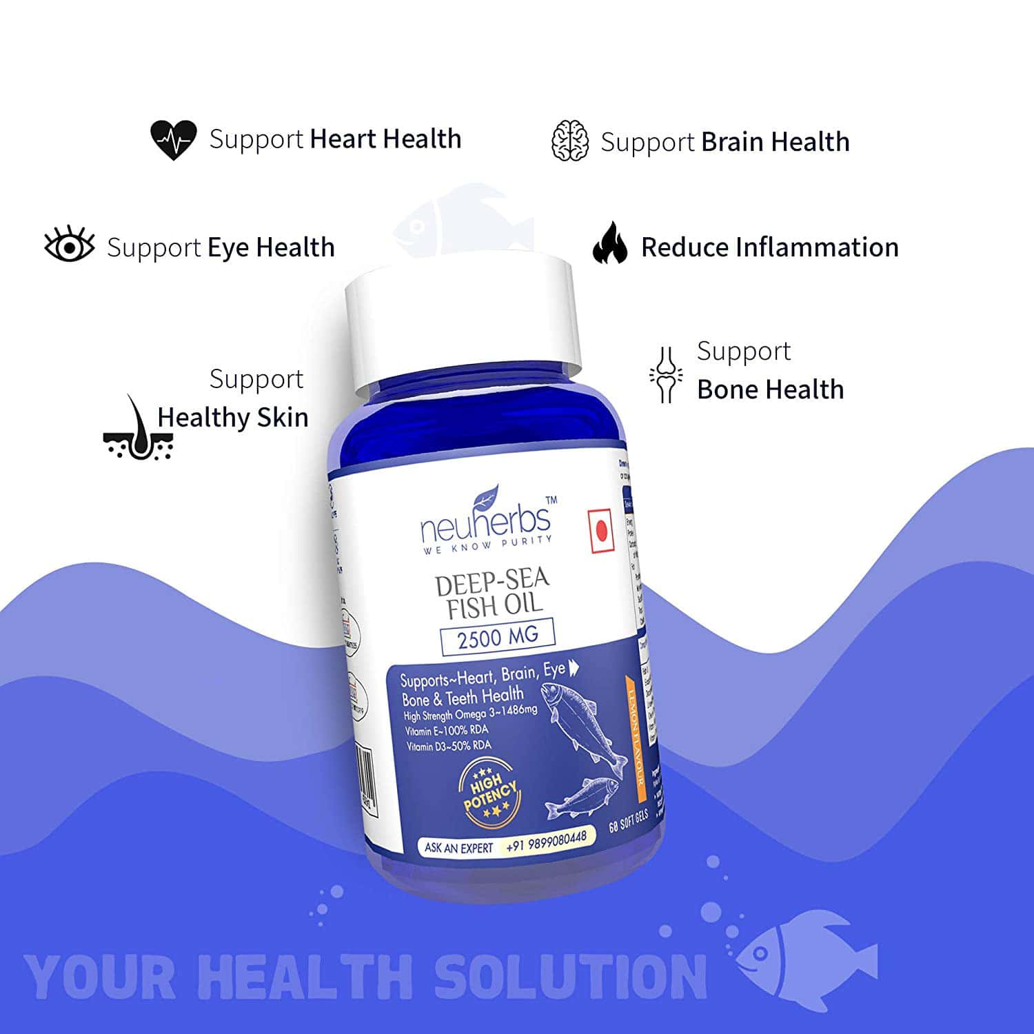Buy Neuherbs Deep Sea Fish Oil Capsules 60'S Online at Flat 18 OFF