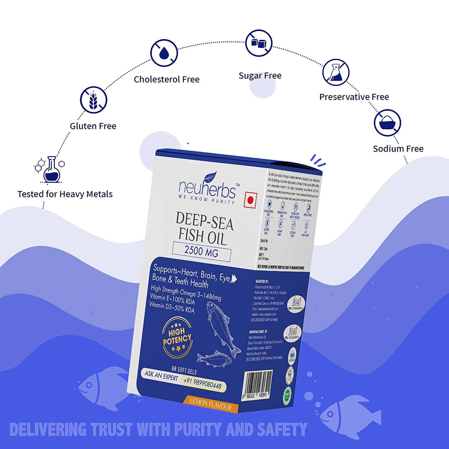 Buy Neuherbs Deep Sea Fish Oil Capsules 60'S Online at Flat 18 OFF