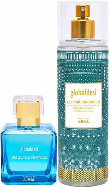 Global Desi Parfum 50Ml & Cosmic Body Mist 200Ml Pack 2 For Women Crafted By Ajmal+2 Parfum Testers