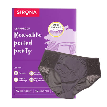 Sirona Reusable Period Panties For Women (L Size) | 360 Degree Coverage | Leak-Proof Protection