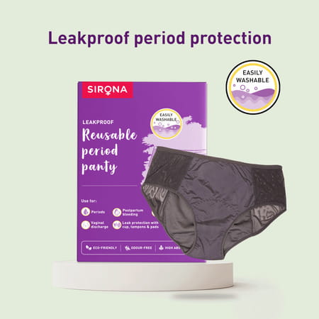 Sirona Reusable Period Panties For Women (L Size) | 360 Degree Coverage | Leak-Proof Protection