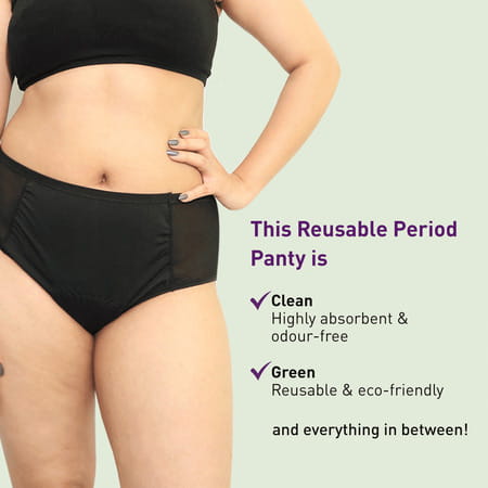 Sirona Reusable Period Panties For Women (L Size) | 360 Degree Coverage | Leak-Proof Protection