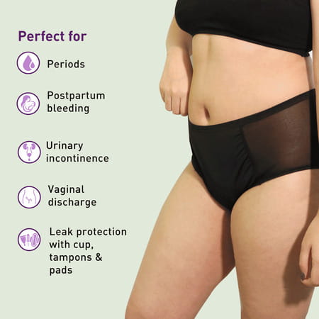 Sirona Reusable Period Panties For Women (L Size) | 360 Degree Coverage | Leak-Proof Protection