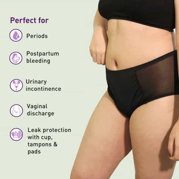 Sirona Reusable Period Panties For Women (L Size) | 360 Degree Coverage | Leak-Proof Protection