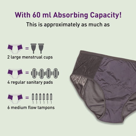 Sirona Reusable Period Panties For Women (L Size) | 360 Degree Coverage | Leak-Proof Protection