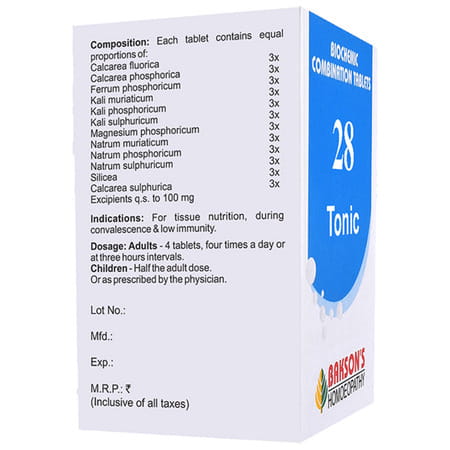 Baksons Homoeopathy Biocombination 28 Tablet 250 No's