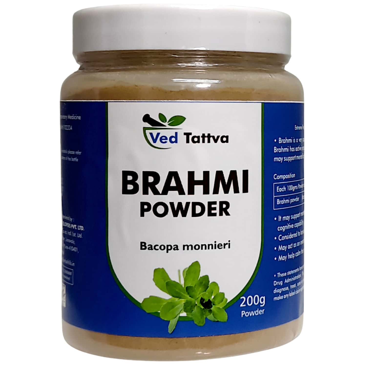 Ved Tattva Brahmi Powder 200 Gms (pack Of 4)