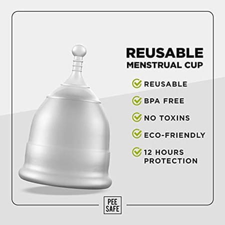 Peesafe Menstrual Hygiene Combo Reusable Menstrual Cups (Large) & Feminine Intimate Wash 105ml