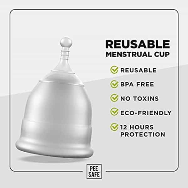 Peesafe Menstrual Hygiene Combo Reusable Menstrual Cups (Large) & Feminine Intimate Wash 105Ml