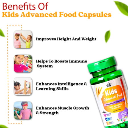 Cipzer Kids Advanced Feed 60 Capsules | Supports Growth| Immunity & Nutrition For Children