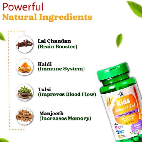 Cipzer Kids Advanced Feed 60 Capsules | Supports Growth| Immunity & Nutrition For Children