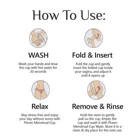 Floren Reusable Menstrual Cup For Women With Pouch |Fda Approved( Large ) - Pack Of 2