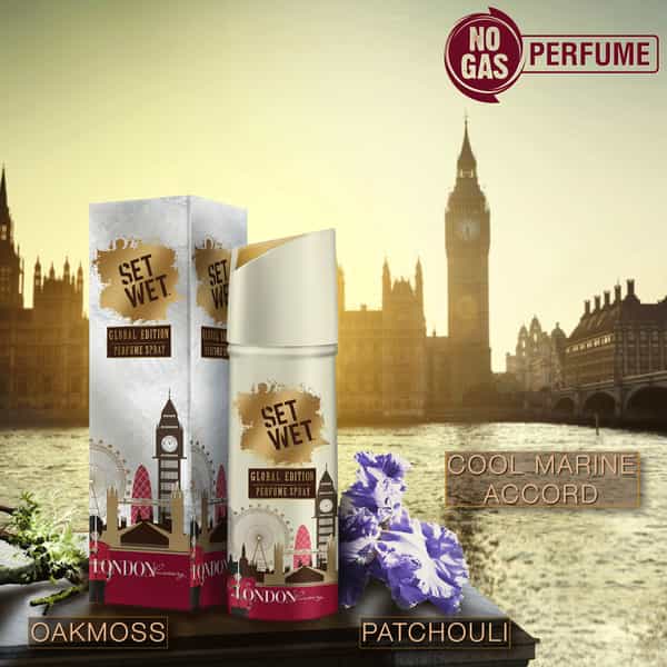 Set Wet London Luxury And New York Nights Perfume Body Spray & Deodorant For Men - 120 Ml Pack Of 2