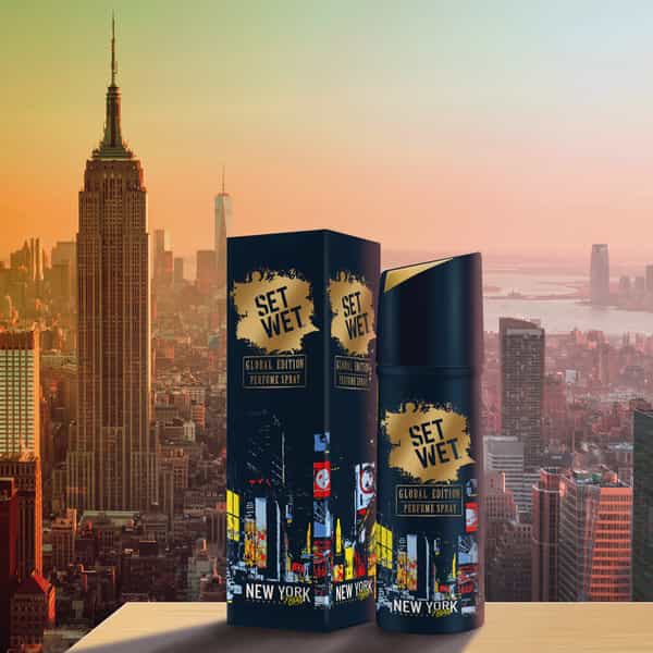 Set Wet London Luxury And New York Nights Perfume Body Spray & Deodorant For Men - 120 Ml Pack Of 2
