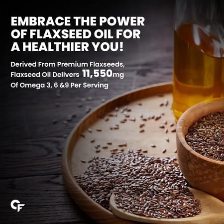 Carbamide Forte Cold Pressed Flaxseed Oil Omega 3 | Skin & Hair Growth - Vegetarian Oil - 500ml