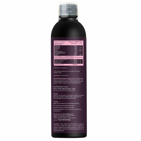 Carbamide Forte Cold Pressed Flaxseed Oil Omega 3 | Skin & Hair Growth - Vegetarian Oil - 500ml