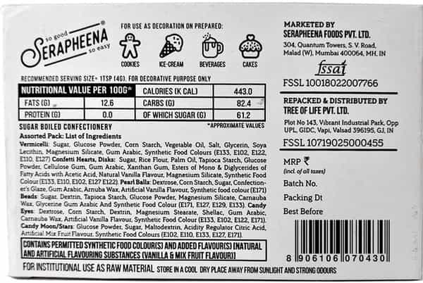 Serapheena Sugar Sprinkles For Cakes & Cupcakes Decoration 100 Gram (By The Sea)