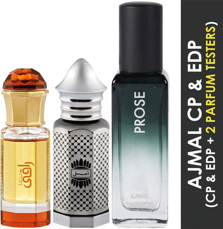 Ajmal Mukhallat Raaqi Cp 10ml And Asher Cp 12ml & Prose Edp 20ml (Total 42ml)