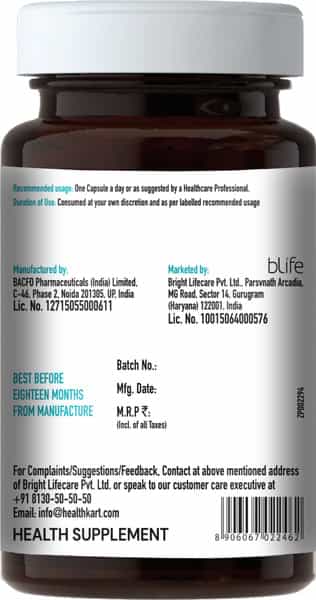 Healthkart L Arginine (Pre-Workout Capsules) -500Mg - 60 Capsules