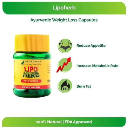 Dr. Vaidya's Lipoherb Ayurvedic Weight Management Bottle Of 30*4 Capsules