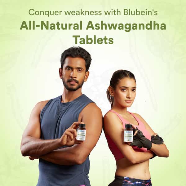 Blubein Ashwagandha Tablets 500Mg - Pack Of 60 Tablets