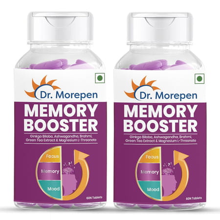 Dr. Morepen Memory Booster | Tablets | 60 No'S | Pack Of 2