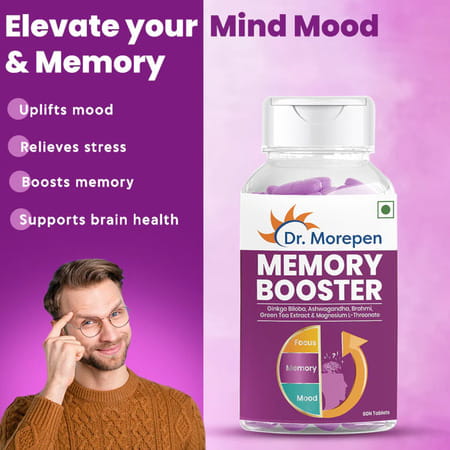 Dr. Morepen Memory Booster | Tablets | 60 No'S | Pack Of 2