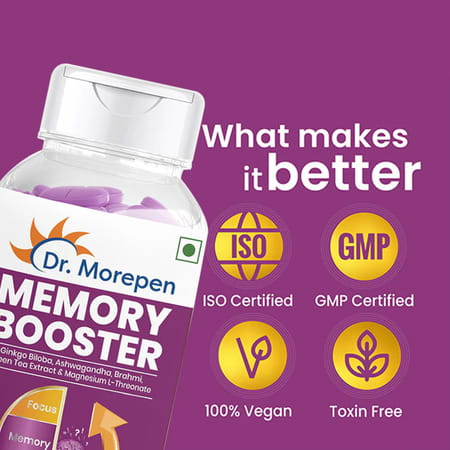 Dr. Morepen Memory Booster | Tablets | 60 No'S | Pack Of 2