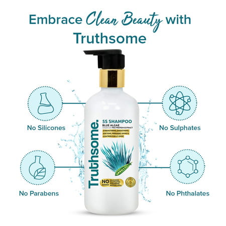 Truthsome 5s Shampoo With Blue Algae & Pea Protein Extract | 300 Ml