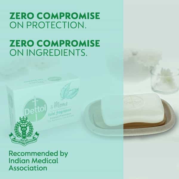Dettol & Moms Bathing Soap Tulsi - 75Gm ( Buy 3 Get 1 )