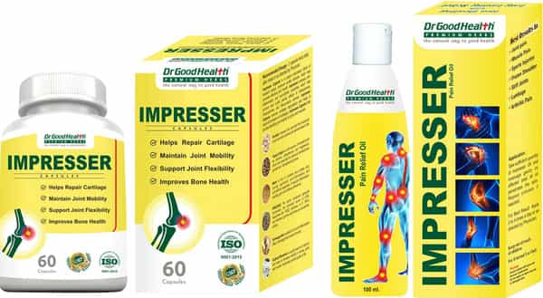 Dr Goodhealth Pain Relief Combo Impresser Oil (100Ml) And Capsule (60 Capsule) Pack Of 2