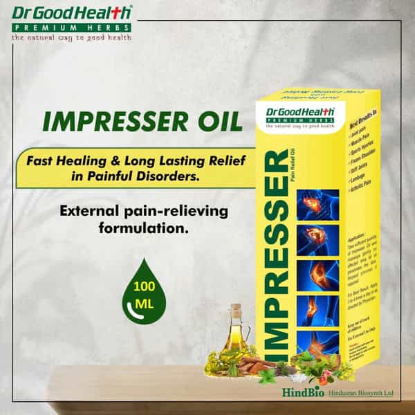 Dr Goodhealth Pain Relief Combo Impresser Oil (100Ml) And Capsule (60 Capsule) Pack Of 2