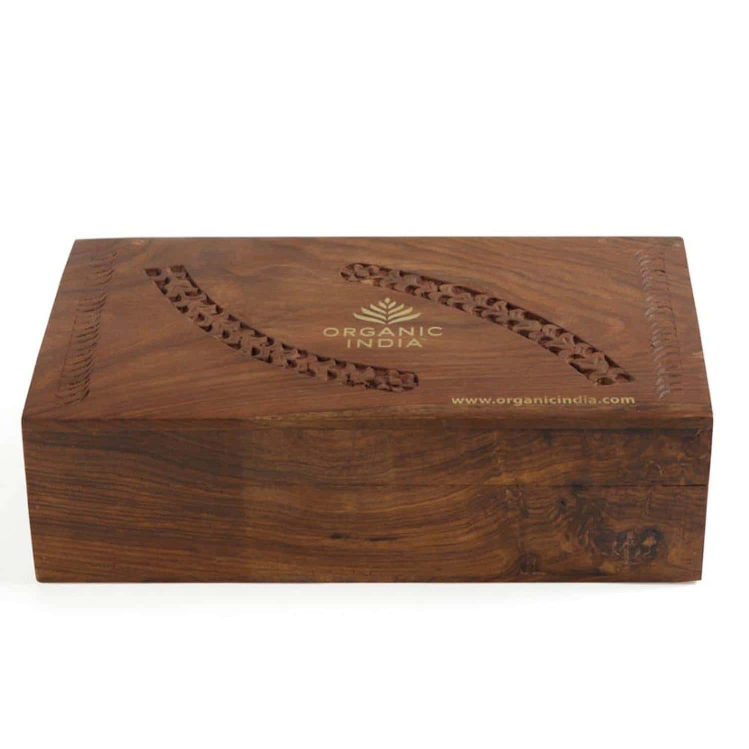 Organic India Super Deluxe Wooden Gift 100 Teabags Box
