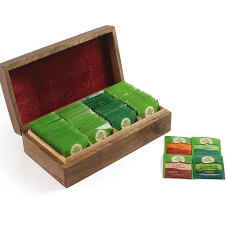 Organic India Super Deluxe Wooden Gift 100 Teabags Box
