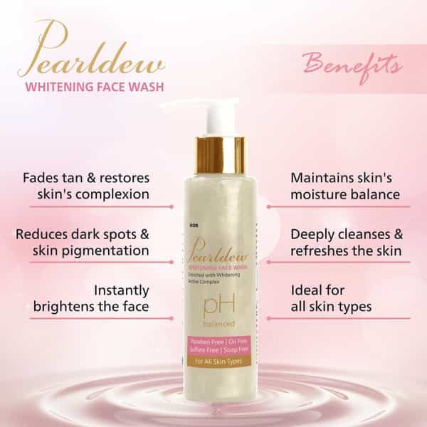 Pearldew Whitening Face Wash 100 Ml | Berberry & Green Tea | Paraben Free (Pack Of 3)