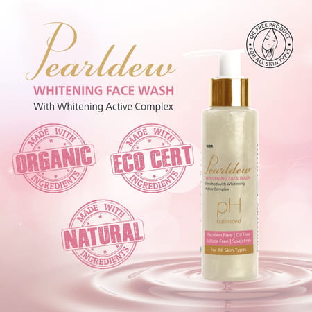 Pearldew Whitening Face Wash 100 Ml | Berberry & Green Tea | Paraben Free (Pack Of 3)