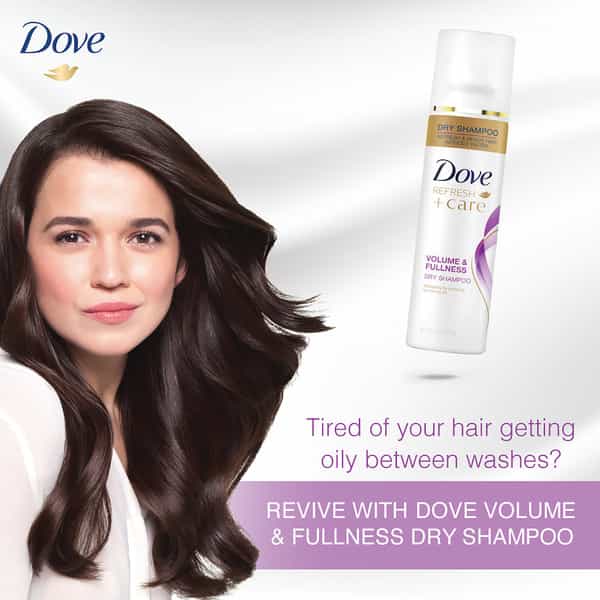 Dove Volume And Fullness Dry Shampoo For Oily Scalp Lightweight Formula For Clean Hair- 148Ml